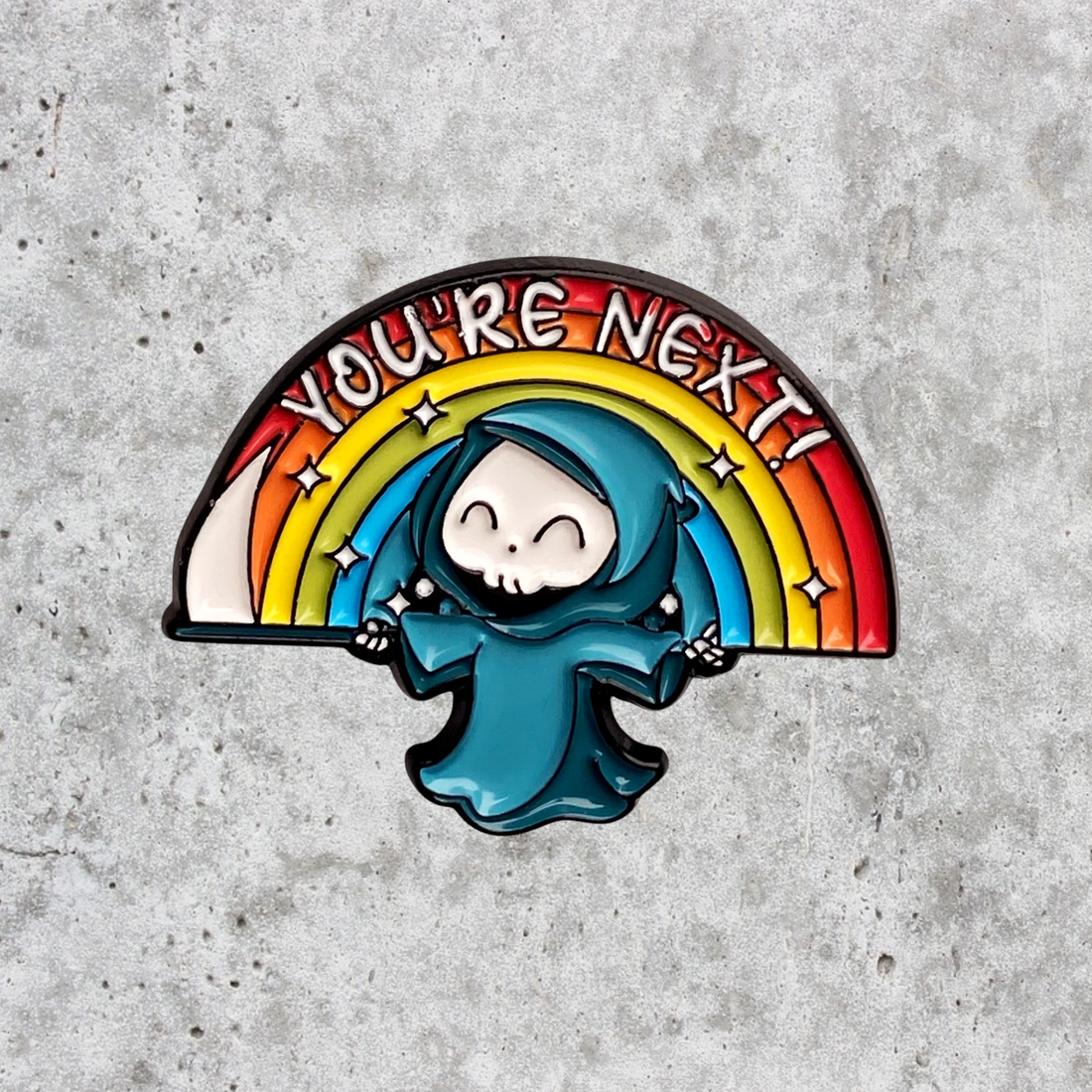 RAINBOW DEATH ENAMEL PIN