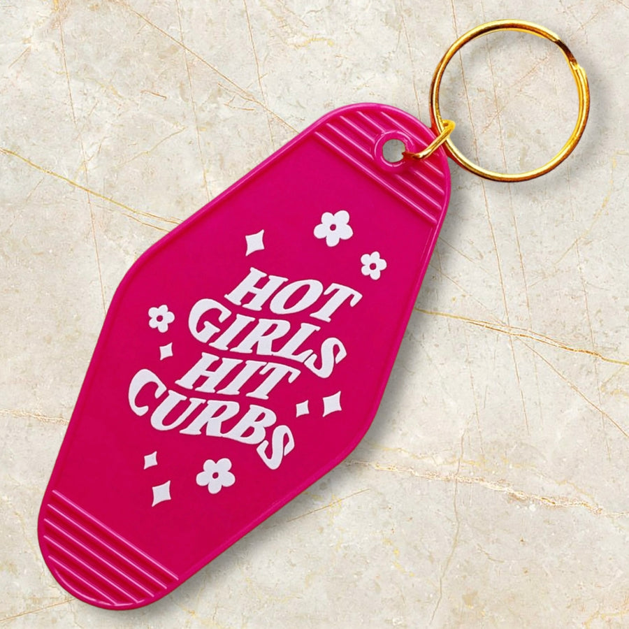 HOT GIRLS HIT CURBS KEYCHAIN