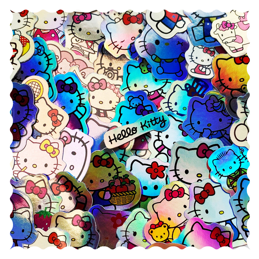 HOLO HELLY KITTY! (MINI STICKER PACK 50PCS)