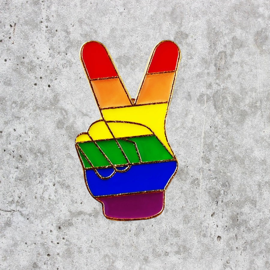 PRIDE PEACE ENAMEL PIN